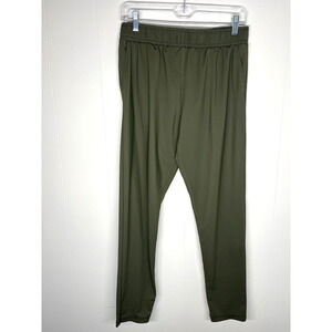 Zyia Active Peak Jogger Pants Womens Small Olive Green Pockets No Drawstring
